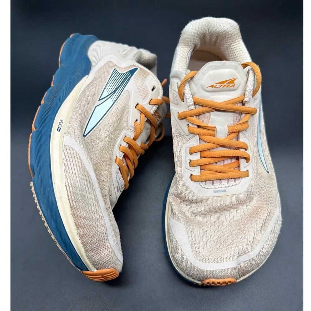 Altra Paradigm 6 Womens Running Shoes Cream Orange Blue‎ AL0A547X631 Size 6.5